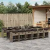 Image de vidaXL Ensemble à manger de jardin coussins 13 pcs gris résine tressée 3277891