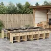 Image de vidaXL Ensemble à manger de jardin coussins 13 pcs mélange beige rotin 3277895