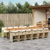 Image de vidaXL 13-delige Tuinset met kussens poly rattan beige3277899