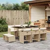 Image de vidaXL Ensemble à manger de jardin et coussins 11 pcs beige poly rotin 3277917