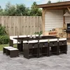 Image de vidaXL Ensemble à manger de jardin avec coussins 13 pcs marron rotin 3277928