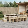 Image de vidaXL Ensemble à manger de jardin et coussins 15 pcs beige 3277941