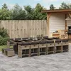 Image de vidaXL Ensemble à manger de jardin 17 pcs et coussins résine tressée 3277951