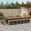 Image de vidaXL 17-delige Tuinset met kussens poly rattan grijs3277957