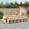 Image de vidaXL 17-delige Tuinset met kussens poly rattan beige3277959