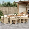 Image de vidaXL 13-delige Tuinset met kussens poly rattan beige3277995