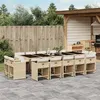 Image de vidaXL Ensemble à manger de jardin et coussins 15 pcs beige 3278001