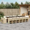 Image de vidaXL Ensemble à manger de jardin et coussins 17 pcs beige 3278013