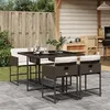 Image de vidaXL Ensemble à manger de jardin 5 pcs et coussins marron poly rotin 3278024