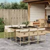 Image de vidaXL Ensemble à manger de jardin et coussins 7 pcs beige poly rotin 3278037