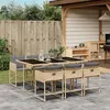 Image de vidaXL Ensemble à manger de jardin coussins 7 pcs mélange beige rotin 3278039
