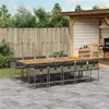 Image de vidaXL 11-delige Tuinset met kussens poly rattan grijs3278065