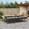 Image de vidaXL Ensemble à manger de jardin avec coussins 13 pcs marron rotin 3278072