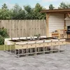 Image de vidaXL Ensemble à manger de jardin et coussins 13 pcs beige 3278073
