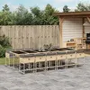 Image de vidaXL Ensemble à manger de jardin coussins 13 pcs mélange beige rotin 3278075