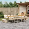 Image de vidaXL Ensemble à manger de jardin et coussins 15 pcs beige 3278127
