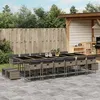 Image de vidaXL Ensemble à manger de jardin 17 pcs et coussins résine tressée 3278131