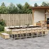 Image de vidaXL Ensemble à manger de jardin et coussins 17 pcs beige 3278133