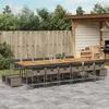 Image de vidaXL 17-delige Tuinset met kussens poly rattan grijs3278137