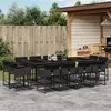 Image de vidaXL Ensemble à manger de jardin 13 pcs coussins noir résine tressée 3278166