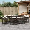 Image de vidaXL Ensemble à manger de jardin avec coussins 13 pcs marron rotin 3278168