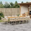 Image de vidaXL Ensemble à manger de jardin et coussins 15 pcs beige 3278187