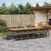 Image de vidaXL 17-delige Tuinset met kussens poly rattan grijs3278197