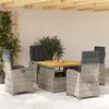 Image de Salon de jardin vidaxl rotin gris 5 pieces 110 x 110 x 71 cm