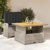 Image de vidaXL Ensemble à Manger de Jardin avec Coussins 2 pcs, Table de Terrasse, Meubles de Patio, Mobilier d'Extérieur, Gris 3277343