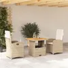 Image de vidaXL Ensemble à Manger de Jardin avec Coussins 3 pcs, Table de Terrasse, Meubles de Patio, Mobilier d'Extérieur, Beige 3277349