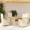 Image de vidaXL Ensemble à Manger de Jardin avec Coussins 5pcs, Table de Terrasse, Meubles de Patio, Mobilier d'Extérieur, Beige 3277353