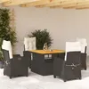 Image de vidaXL Ensemble à Manger de Jardin avec Coussins 5pcs, Table de Terrasse, Meubles de Patio, Mobilier d'Extérieur, Noir 3277378