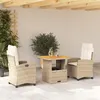 Image de Salon de jardin vidaxl rotin beige 3 pieces 80 x 80 x 71 cm