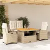 Image de vidaXL Ensemble à Manger de Jardin avec Coussins 4 pcs, Table de Terrasse, Ensemble de Meubles de Patio, Mobilier 3277416