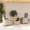 Image de Salon de jardin vidaxl rotin beige 3 pieces 80 x 80 x 71 cm