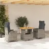 Image de vidaXL Ensemble à Manger de Jardin avec Coussins 3 pcs, Table de Terrasse, Meubles de Patio, Mobilier d'Extérieur, Gris 3277457