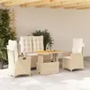 Image de vidaXL Ensemble à Manger de Jardin avec Coussins 4 pcs, Table de Terrasse, Meubles de Patio, Mobilier d'Extérieur, Beige 3277479