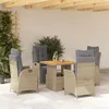 Image de vidaXL Ensemble à Manger de Jardin avec Coussins 5pcs, Table de Terrasse, Ensemble de Meubles de Patio, Mobilier 3277484