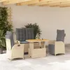 Image de vidaXL Ensemble à Manger de Jardin avec Coussins 4 pcs, Table de Terrasse, Meubles de Patio, Mobilier d'Extérieur, Beige 3277492