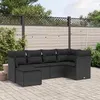 Image de vidaXL Salon de Jardin avec Coussins 6 pcs, Canapés de Terrasse, Ensemble de Meubles de Patio, Mobilier d'Extérieur, Noir 3263171