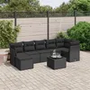 Image de vidaXL Salon de Jardin avec Coussins 8 pcs, Canapés de Terrasse, Ensemble de Meubles de Patio, Mobilier d'Extérieur, Noir 3263201