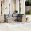 Image de vidaXL Salon de Jardin avec Coussins 7 pcs, Canapés de Terrasse, Ensemble de Meubles de Patio, Mobilier d'Extérieur, Mélange 3263215