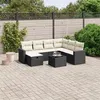 Image de vidaXL Salon de Jardin avec Coussins 8 pcs, Canapés de Terrasse, Ensemble de Meubles de Patio, Mobilier d'Extérieur, Noir 3263532