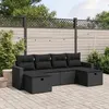 Image de vidaXL Salon de Jardin avec Coussins 6 pcs, Canapés de Terrasse, Ensemble de Meubles de Patio, Mobilier d'Extérieur, Noir 3263541