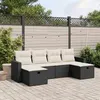 Image de vidaXL Salon de Jardin avec Coussins 6 pcs, Canapés de Terrasse, Ensemble de Meubles de Patio, Mobilier d'Extérieur, Noir 3263542