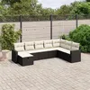 Image de vidaXL Salon de Jardin avec Coussins 8 pcs, Canapés de Terrasse, Ensemble de Meubles de Patio, Mobilier d'Extérieur, Noir 3263582