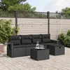 Image de vidaXL Salon de Jardin avec Coussins 6 pcs, Canapés de Terrasse, Ensemble de Meubles de Patio, Mobilier d'Extérieur, Noir 3263781