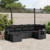 Image de vidaXL Salon de Jardin avec Coussins 6 pcs, Canapés de Terrasse, Ensemble de Meubles de Patio, Mobilier d'Extérieur, Noir 3263791