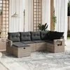 Image de vidaXL Salon de Jardin avec Coussins 6 pcs, Canapés de Terrasse, Ensemble de Meubles de Patio, Mobilier d'Extérieur, Gris 3263798