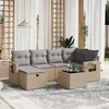 Image de vidaXL Salon de Jardin avec Coussins 7 pcs, Canapés de Terrasse, Ensemble de Meubles de Patio, Mobilier d'Extérieur, Mélange 3263805